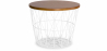 Buy Round Side Table - Industrial Design - Wood and Metal - Basker White 58416 at Privatefloor
