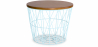 Buy Round Side Table - Industrial Design - Wood and Metal - Basker Light blue 58416 in the United Kingdom
