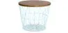 Round Side Table - Industrial Design - Wood and Metal - Basker image 9