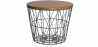 Buy Round Side Table - Industrial Design - Wood and Metal - Basker Dark grey 58416 - prices