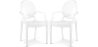 Buy Pack of 2 Transparent Dining Chairs - Armrest Design - Louis XIV White 58735 at Privatefloor