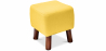 Buy Square Footstool - Linen Upholstered - Wood - Nor Yellow 55340 - in the UK