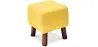 Square Footstool - Linen Upholstered - Wood - Nor image 9