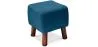 Square Footstool - Linen Upholstered - Wood - Nor image 9