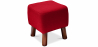 Buy Square Footstool - Linen Upholstered - Wood - Nor Red 55340 in the United Kingdom