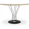 Buy Dining Table Round Wooden with Steel Legs - Hoffman White 16314