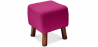 Buy Square Footstool - Linen Upholstered - Wood - Nor Fuchsia 55340 - in the UK