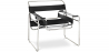 Buy Lounge Chair - Leather and Metal - Ivan Black 16816 - in the UK
