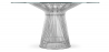 Buy Round Dining Table - Glass and Metal - Barrel Steel 16326 - in the UK