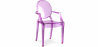 Buy Transparent Dining Chair - Armrest Design - Louis XIV Purple transparent 16461 in the United Kingdom