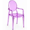 Buy Transparent Dining Chair - Armrest Design - Louis XIV Purple transparent 16461
