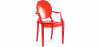 Buy Transparent Dining Chair - Armrest Design - Louis XIV Red transparent 16461 - in the UK