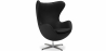 Buy Armchair with Armrests - Upholstered in Faux Leather - Egg Design - Brave Black 13413 - in the UK
