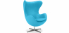 Buy Armchair with Armrests - Upholstered in Faux Leather - Egg Design - Brave Turquoise 13413 - in the UK