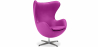 Buy Armchair with Armrests - Upholstered in Faux Leather - Egg Design - Brave Fuchsia 13413 at Privatefloor