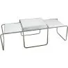 Buy Set of 2 Stackable Coffee Tables - Wood and Steel - Lacky White 13310