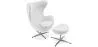  Egg design armchair with footrest - Fabric upholstered - Brave image 9