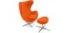  Egg design armchair with footrest - Fabric upholstered - Brave image 9