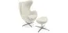  Egg design armchair with footrest - Fabric upholstered - Brave image 9
