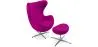  Egg design armchair with footrest - Fabric upholstered - Brave image 9