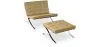 Design armchair with footrest - Leather upholstered - Town image 9