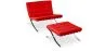 Design armchair with footrest - Leather upholstered - Town image 9