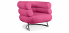 Buy Designer armchair - Faux leather upholstery - Bivendun Pink 16500 home delivery