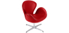 Buy Armchair with Armrests - Upholstered in Faux Leather - Svin Red 13663 - in the UK