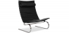 Buy Leather Armchair - Design Lounger - Bloy Black 16830 - in the UK
