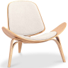 Buy Designer armchair - Scandinavian armchair - Fabric upholstery - Lucy Ivory 99916773 - in the UK