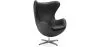 Armchair with armrests - Leather upholstery - Egg-shaped design - Brave image 9