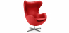 Buy Armchair with armrests - Leather upholstery - Egg-shaped design - Brave Red 13414 in the United Kingdom
