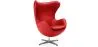Armchair with armrests - Leather upholstery - Egg-shaped design - Brave image 9