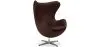 Armchair with armrests - Leather upholstery - Egg-shaped design - Brave image 9