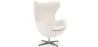 Armchair with armrests - Leather upholstery - Egg-shaped design - Brave image 9