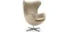 Armchair with armrests - Leather upholstery - Egg-shaped design - Brave image 9