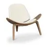 Designer armchair - Scandinavian armchair - Faux leather upholstery - Lucy image 9
