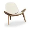 Designer armchair - Scandinavian armchair - Faux leather upholstery - Lucy image 9