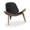 Designer armchair - Scandinavian armchair - Faux leather upholstery - Lucy image 9