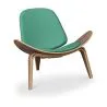 Designer armchair - Scandinavian armchair - Faux leather upholstery - Lucy image 9