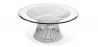 Buy Round Coffee Table - Glass Design - Barrel Steel 16325 - in the UK