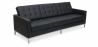 Buy Leather Upholstered Sofa - 3 Seater - Konel Black 13247 - in the UK