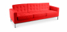 Buy Leather Upholstered Sofa - 3 Seater - Konel Red 13247 with a guarantee