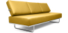 Buy Polyurethane Leather Upholstered Sofa Bed - 3 Seater - Kart Pastel yellow 14621 home delivery