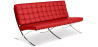 Buy Town Sofa (3 seats) - Premium Leather Red 13266 in the United Kingdom
