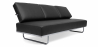 Buy Leather Upholstered Sofa Bed - 3 Seater - Kart Black 14622 - in the UK