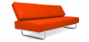 Buy Leather Upholstered Sofa Bed - 3 Seater - Kart Orange 14622 - in the UK