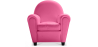Buy  Armchair with Armrests - Upholstered in Faux Leather - Club Pink 54286 at Privatefloor