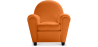 Buy  Armchair with Armrests - Upholstered in Faux Leather - Club Orange 54286 in the United Kingdom