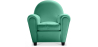 Buy  Armchair with Armrests - Upholstered in Faux Leather - Club Turquoise 54286 home delivery